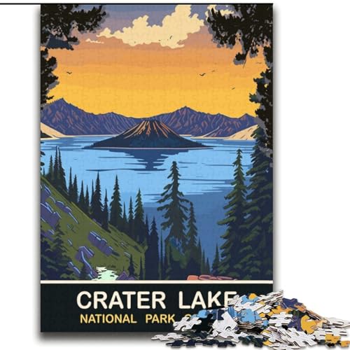 Puzzle für Teenager, 2000 Teile, Crater Lake, anspruchsvolles Spielspielzeug, Wanddekoration, einzigartige Geburtstags, 70x100cm von ABKMXDKZ