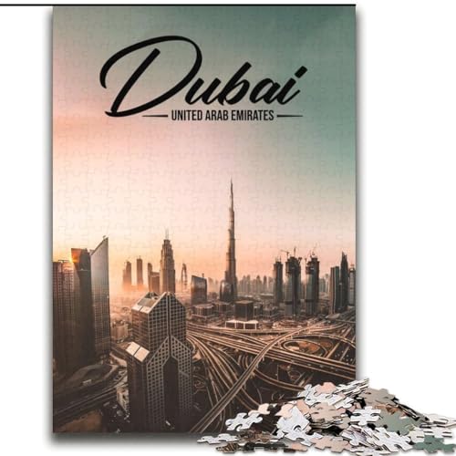 Puzzle für Teenager, 2000 Teile, Puzzle Dubai, Lernspielzeug für Kinder, ganze Familie, für Kinder ab 14 Jahren, 70x100cm von ABKMXDKZ