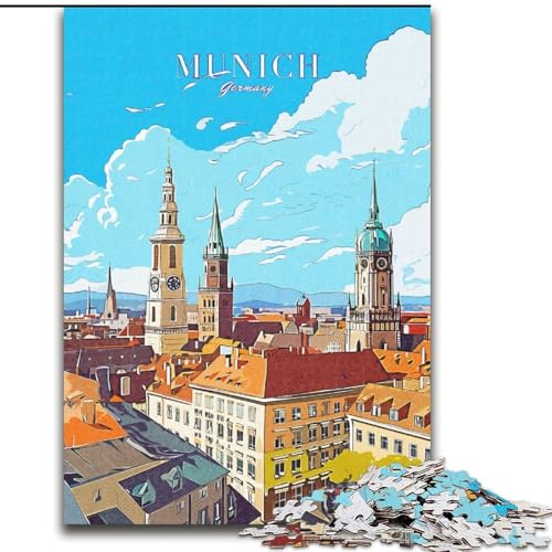 Puzzle für Teenager, Bayern, München, Reisen, Stressabbau, schwierige Herausforderung, Wichtelgeschenke für Kinder ab 14 Jahren, 50x75cm Puzzle für Teenager, Bayern, München, Reisen, Stressabbau, schwierige Herausforderung, Wichtelgeschenke für Kinder ab 14 Jahren, 50x75cm von ABKMXDKZ