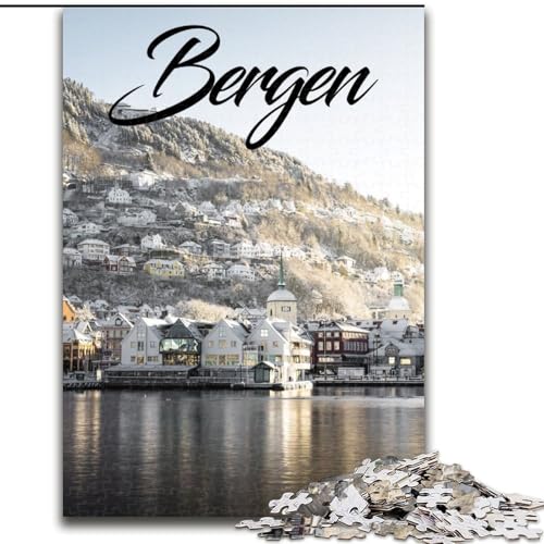 Puzzle für Teenager, Bergen, Norwegen, Stressabbau, schwierige Herausforderung, Wichtelgeschenke für Kinder ab 14 Jahren, 50x75cm Puzzle für Teenager, Bergen, Norwegen, Stressabbau, schwierige Herausforderung, Wichtelgeschenke für Kinder ab 14 Jahren, 50x75cm von ABKMXDKZ