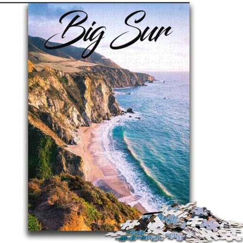 Puzzle für Teenager, Big Sur, Stressabbau, schwierige Herausforderung, Wichtelgeschenke für Kinder ab 14 Jahren, 70x100cm von ABKMXDKZ