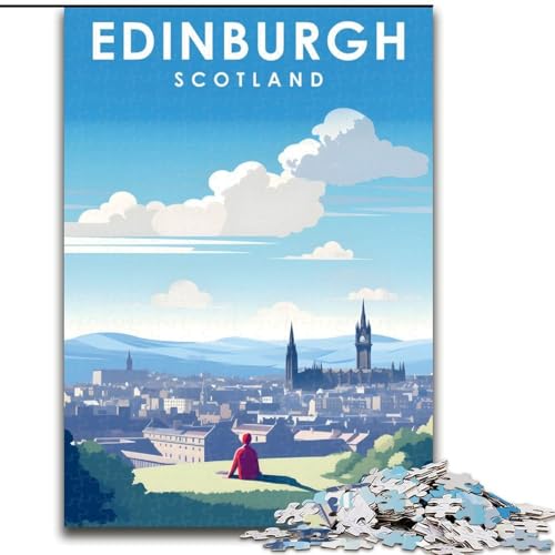 Puzzle für Teenager, Edinburgh, Schottland, Reise, Stressabbau, schwierige Herausforderung, Wichtelgeschenke für Kinder ab 14 Jahren, 50x75cm Puzzle für Teenager, Edinburgh, Schottland, Reise, Stressabbau, schwierige Herausforderung, Wichtelgeschenke für Kinder ab 14 Jahren, 50x75cm von ABKMXDKZ