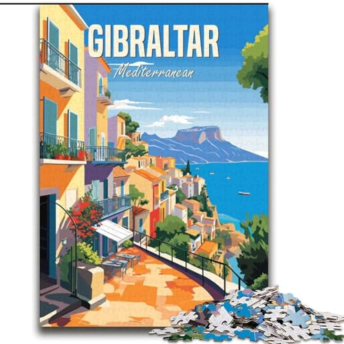 Puzzle für Teenager, Gibraltar, Mittelmeer, Stressabbau, schwierige Herausforderung, Wichtelgeschenke für Kinder ab 14 Jahren, 70x100cm Puzzle für Teenager, Gibraltar, Mittelmeer, Stressabbau, schwierige Herausforderung, Wichtelgeschenke für Kinder ab 14 Jahren, 70x100cm von ABKMXDKZ