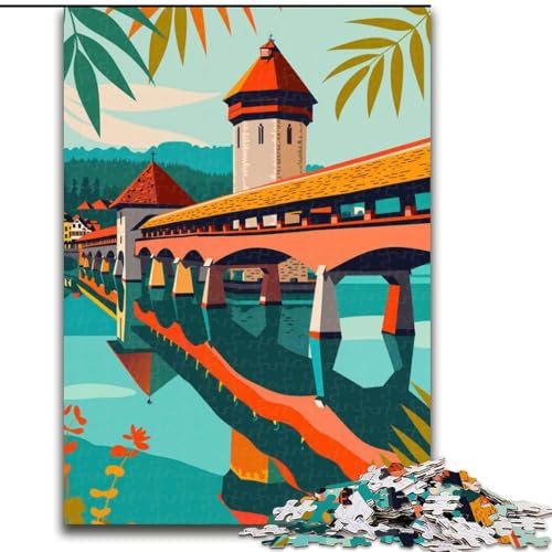 Puzzle für Teenager, Luzern-Reiseposter, Stressabbau, schwierige Herausforderung, Wichtelgeschenke für Kinder ab 14 Jahren, 26x38cm Puzzle für Teenager, Luzern-Reiseposter, Stressabbau, schwierige Herausforderung, Wichtelgeschenke für Kinder ab 14 Jahren, 26x38cm von ABKMXDKZ