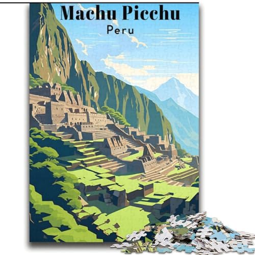 Puzzle für Teenager, Machu Picchu, Peru-Reise, Stressabbau, schwierige Herausforderung, Wichtelgeschenke für Kinder ab 14 Jahren, 70x100cm von ABKMXDKZ