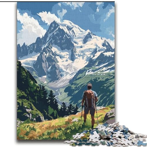 Puzzle für Teenager, Mont Blanc, Berg in Frankreich, Stressabbau mit vollständig ineinandergreifenden, zufällig geformten Teilen für Kinder ab 14 Jahren, 70x100cm Puzzle für Teenager, Mont Blanc, Berg in Frankreich, Stressabbau mit vollständig ineinandergreifenden, zufällig geformten Teilen für Kinder ab 14 Jahren, 70x100cm von ABKMXDKZ