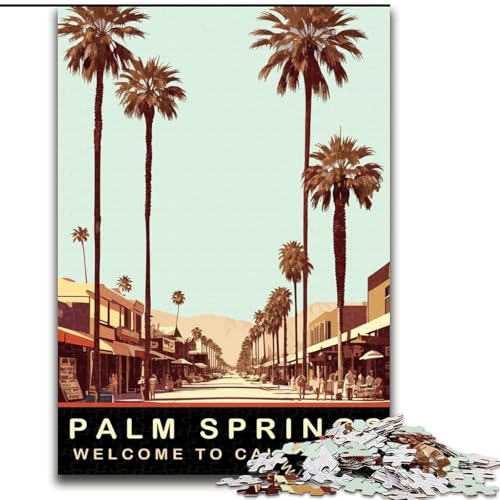 Puzzle für Teenager, Palm Springs, Stressabbau, schwierige Herausforderung, Wichtelgeschenke für Kinder ab 14 Jahren, 26x38cm Puzzle für Teenager, Palm Springs, Stressabbau, schwierige Herausforderung, Wichtelgeschenke für Kinder ab 14 Jahren, 26x38cm von ABKMXDKZ