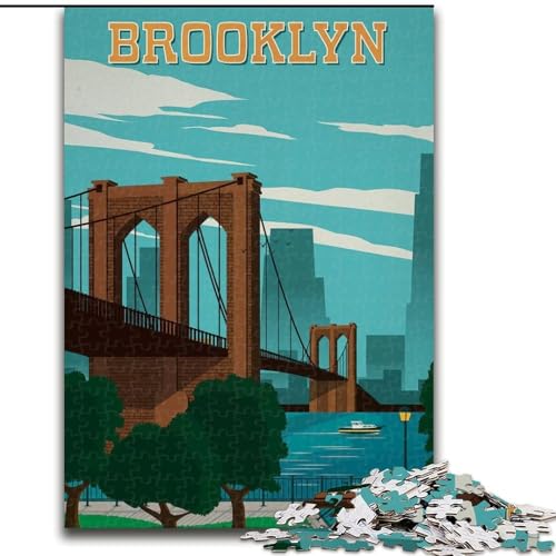 Puzzle für Teenager Brooklyn, Stressabbau, schwierige Herausforderung, Wichtelgeschenke für Kinder ab 14 Jahren, 26x38cm Puzzle für Teenager Brooklyn, Stressabbau, schwierige Herausforderung, Wichtelgeschenke für Kinder ab 14 Jahren, 26x38cm von ABKMXDKZ