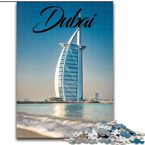 Puzzles für Erwachsene und Jugendliche, 1000 Teile, Puzzle Dubai, Spiele, Spielzeug, Geschenk, einzigartige Geburtstags- und Geschenkideen für Kinder ab 14 Jahren, 26x38cm von ABKMXDKZ