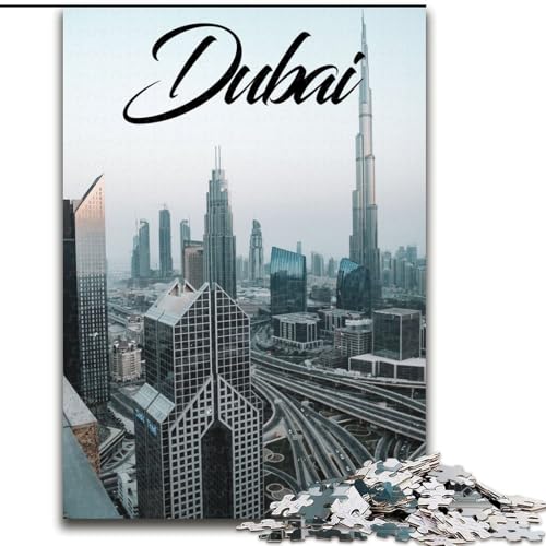 Puzzles für Erwachsene und Jugendliche, 1000 Teile, Puzzle Dubai, Spiele, Spielzeug, Geschenk, einzigartige Geburtstags- und Geschenkideen für Kinder ab 14 Jahren, 26x38cm von ABKMXDKZ