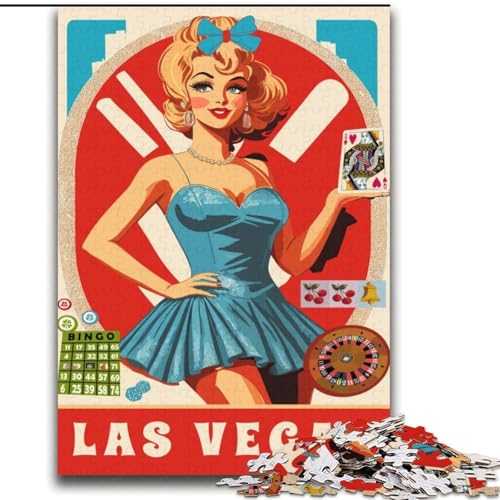Puzzles für Erwachsene und Jugendliche, 2000 Teile, Las Vegas Blonde, Spiele, Spielzeug, Geschenk, einzigartige Geburtstags- und Geschenkideen für Kinder ab 14 Jahren, 70x100cm von ABKMXDKZ