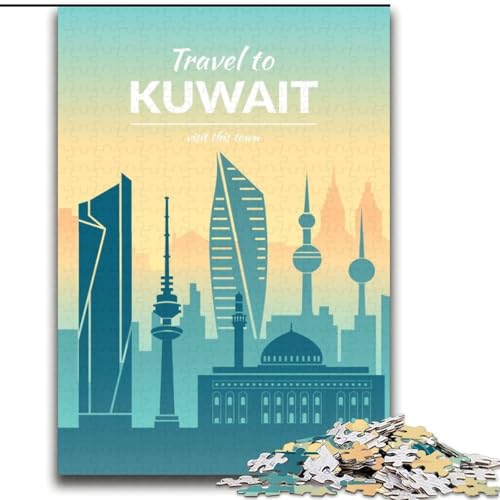Puzzles für Erwachsene und Jugendliche, 2000 Teile, Puzzle Kuwait, Spiele, Spielzeug, Geschenk, einzigartige Geburtstags- und Geschenkideen für Kinder ab 14 Jahren, 70x100cm von ABKMXDKZ