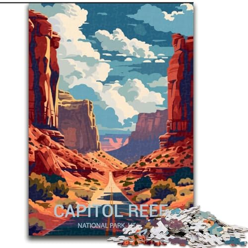 Puzzles für Erwachsene und Jugendliche, Capitol Reef National Park, pädagogisches Spielzeug zum Stressabbau, tolle Geschenke und Spielzeuge, 50x75cm von ABKMXDKZ