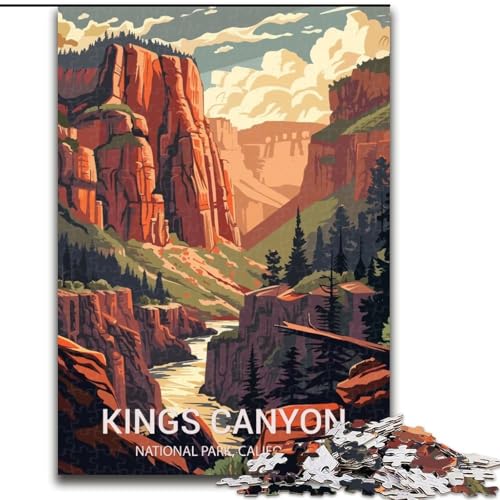 Puzzles für Erwachsene und Jugendliche, Kings Canyon Nationalpark, pädagogisches Spielzeug zum Stressabbau, tolle Geschenke und Spielzeuge, 26x38cm von ABKMXDKZ