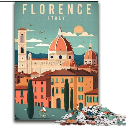 Puzzles für Erwachsene und Jugendliche, Puzzle, Florenz, Italien, Reisekunst, pädagogisches Spielzeug zum Stressabbau, tolle Geschenke und Spielzeuge, 70x100cm von ABKMXDKZ