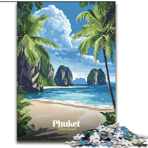 Puzzles für Erwachsene und Jugendliche, Puzzle, Phuket, Thailand, Strand, Lernspiele, Heimdekoration, geeignet für die Schreibtischdekoration, 26x38cm Puzzles für Erwachsene und Jugendliche, Puzzle, Phuket, Thailand, Strand, Lernspiele, Heimdekoration, geeignet für die Schreibtischdekoration, 26x38cm von ABKMXDKZ