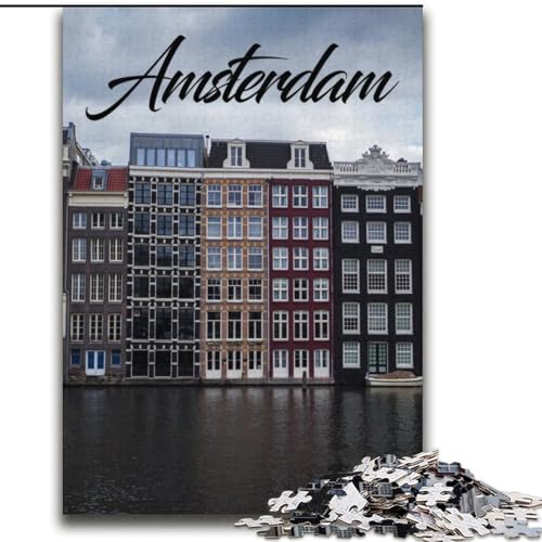 Puzzles für Erwachsene und Jugendliche, Puzzle Amsterdam, pädagogisches Spielzeug zum Stressabbau, tolle Geschenke und Spielzeuge, 70x100cm von ABKMXDKZ