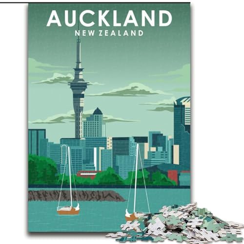 Puzzles für Erwachsene und Jugendliche, Puzzle Auckland, Neuseeland, Kunst, Lernspiele, Heimdekoration, ganze Familie, 50x75cm von ABKMXDKZ