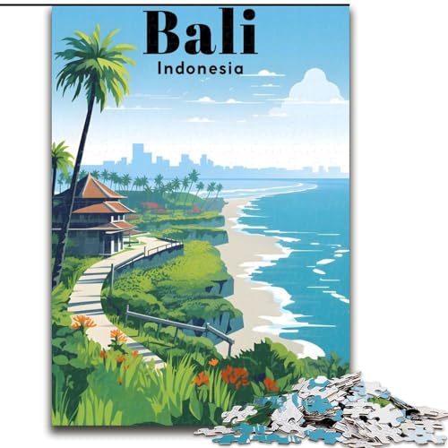 Puzzles für Erwachsene und Jugendliche, Puzzle Bali, Indonesien, Reise, für 14+, anspruchsvolles Spiel und Familienspiel, toll, 26x38cm von ABKMXDKZ