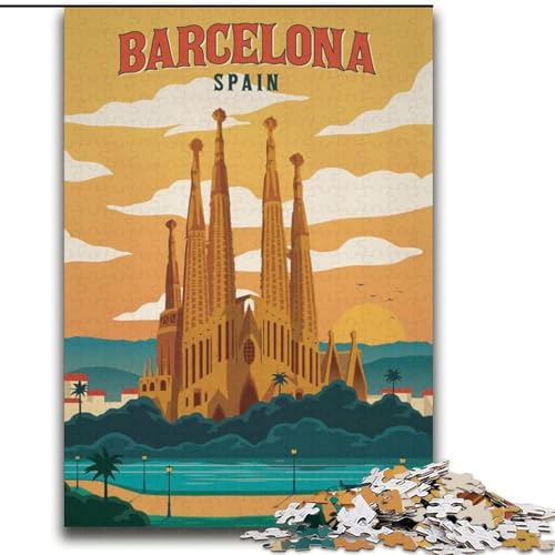 Puzzles für Erwachsene und Jugendliche, Puzzle Barcelona, Lernspiele, Heimdekoration, ganze Familie, 70x100cm von ABKMXDKZ