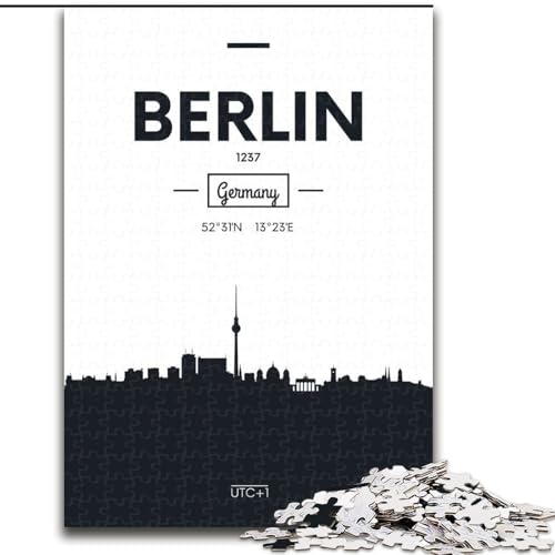 Puzzles für Erwachsene und Jugendliche, Puzzle Berlin, Deutschland, Lernspiele, Heimdekoration, geeignet für die Schreibtischdekoration, 26x38cm von ABKMXDKZ
