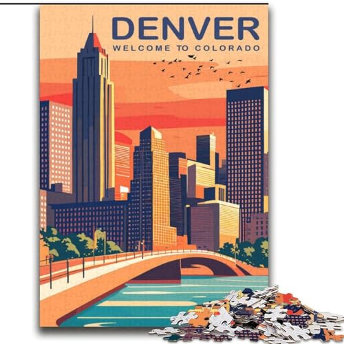 Puzzles für Erwachsene und Jugendliche, Puzzle Denver, Lernspiele, Heimdekoration, ganze Familie, 70x100cm Puzzles für Erwachsene und Jugendliche, Puzzle Denver, Lernspiele, Heimdekoration, ganze Familie, 70x100cm von ABKMXDKZ