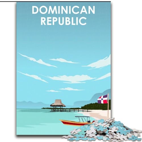 Puzzles für Erwachsene und Jugendliche, Puzzle Dominikanische Republik, Lernspiele, Heimdekoration ganze Familie, 50x75cm Puzzles für Erwachsene und Jugendliche, Puzzle Dominikanische Republik, Lernspiele, Heimdekoration ganze Familie, 50x75cm von ABKMXDKZ