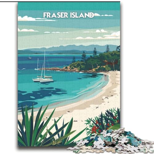 Puzzles für Erwachsene und Jugendliche, Puzzle Fraser Island Serenity, Lernspiele, Heimdekoration ganze Familie, 70x100cm von ABKMXDKZ