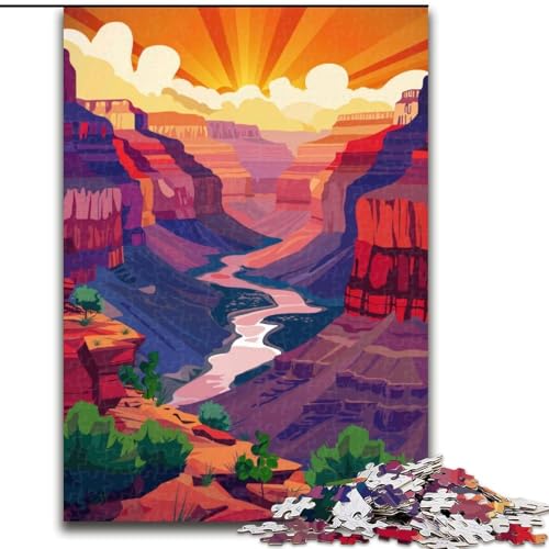 Puzzles für Erwachsene und Jugendliche, Puzzle Grand Canyon Sunset, für 14+, anspruchsvolles Spiel und Familienspiel, toll, 50x75cm von ABKMXDKZ