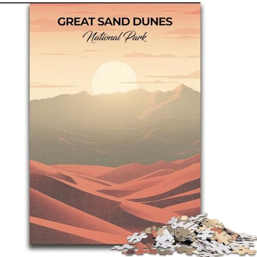 Puzzles für Erwachsene und Jugendliche, Puzzle Große Sanddünen, Lernspiele, Heimdekoration, geeignet für die Schreibtischdekoration, 26x38cm Puzzles für Erwachsene und Jugendliche, Puzzle Große Sanddünen, Lernspiele, Heimdekoration, geeignet für die Schreibtischdekoration, 26x38cm von ABKMXDKZ