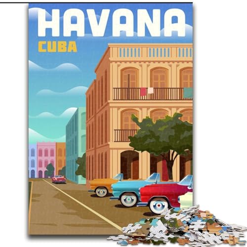 Puzzles für Erwachsene und Jugendliche, Puzzle Havanna, Lernspiele, Heimdekoration, ganze Familie, 26x38cm von ABKMXDKZ