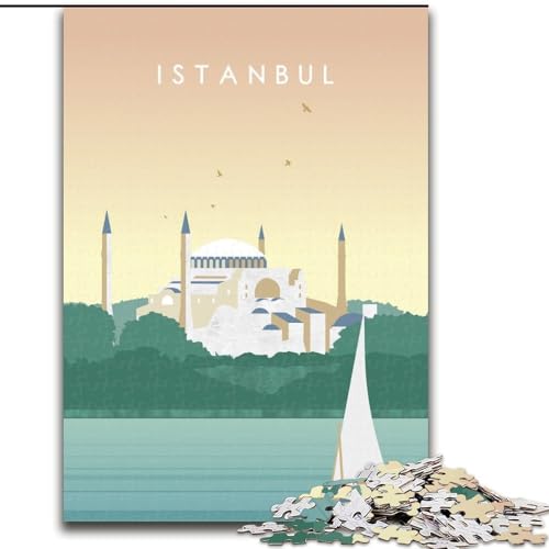 Puzzles für Erwachsene und Jugendliche, Puzzle Istanbul, Lernspiele, Heimdekoration, ganze Familie, 26x38cm von ABKMXDKZ