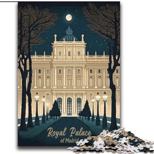 Puzzles für Erwachsene und Jugendliche, Puzzle Königspalast von Madrid, für 14+, anspruchsvolles Spiel und Familienspiel, toll, 70x100cm von ABKMXDKZ