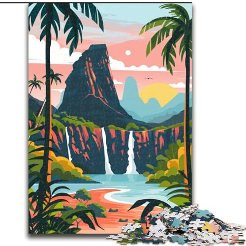Puzzles für Erwachsene und Jugendliche, Puzzle Madagaskar-Landschaft, pädagogisches Spielzeug zum Stressabbau, tolle Geschenke und Spielzeuge, 50x75cm von ABKMXDKZ