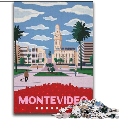 Puzzles für Erwachsene und Jugendliche, Puzzle Montevideo, Lernspiele, Heimdekoration, ganze Familie, 70x100cm von ABKMXDKZ