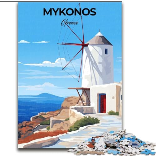 Puzzles für Erwachsene und Jugendliche, Puzzle Mykonos, Griechenland, Reise, Lernspiele, Heimdekoration, geeignet für die Schreibtischdekoration, 26x38cm Puzzles für Erwachsene und Jugendliche, Puzzle Mykonos, Griechenland, Reise, Lernspiele, Heimdekoration, geeignet für die Schreibtischdekoration, 26x38cm von ABKMXDKZ