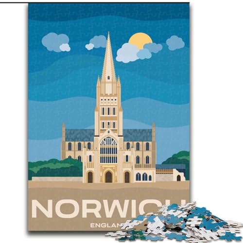 Puzzles für Erwachsene und Jugendliche, Puzzle Norwich, England, Lernspiele, Heimdekoration, ganze Familie, 26x38cm Puzzles für Erwachsene und Jugendliche, Puzzle Norwich, England, Lernspiele, Heimdekoration, ganze Familie, 26x38cm von ABKMXDKZ