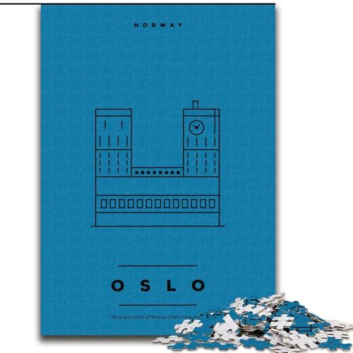 Puzzles für Erwachsene und Jugendliche, Puzzle Oslo, Norwegen, pädagogisches Spielzeug zum Stressabbau, tolle Geschenke und Spielzeuge, 50x75cm von ABKMXDKZ
