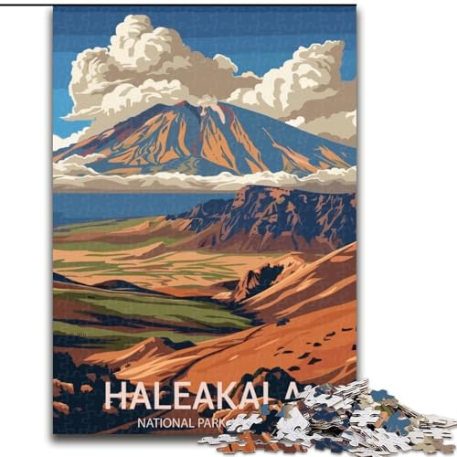 Puzzles für Erwachsene und Jugendliche, Puzzle-Poster des Haleakala-Nationalparks, pädagogisches Spielzeug zum Stressabbau, tolle Geschenke und Spielzeuge, 26x38cm von ABKMXDKZ