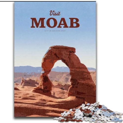 Puzzles für Erwachsene und Jugendliche, Puzzle Visit Moab, Lernspiele, Heimdekoration ganze Familie, 50x75cm Puzzles für Erwachsene und Jugendliche, Puzzle Visit Moab, Lernspiele, Heimdekoration ganze Familie, 50x75cm von ABKMXDKZ