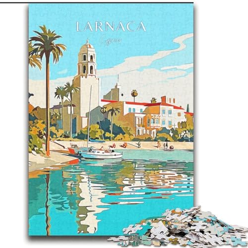 Puzzles für Erwachsene und Jugendliche, Puzzle Zypern-Larnaca-Reise, für 14+, anspruchsvolles Spiel und Familienspiel, toll, 70x100cm von ABKMXDKZ