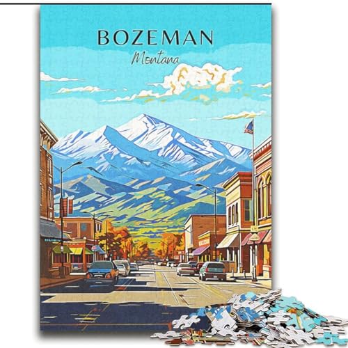 Puzzles für Erwachsene und Teenager, Puzzle, Montana Bozeman, Reisen, Stressabbau, schwierige Herausforderung, Wichtelgeschenke für Kinder ab 14 Jahren, 70x100cm von ABKMXDKZ