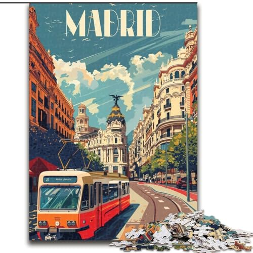 Puzzles für Erwachsene und Teenager, Puzzle Madrid City Vibes, für 14+, anspruchsvolles Spiel und Familienspiel, toll, 26x38cm Puzzles für Erwachsene und Teenager, Puzzle Madrid City Vibes, für 14+, anspruchsvolles Spiel und Familienspiel, toll, 26x38cm von ABKMXDKZ