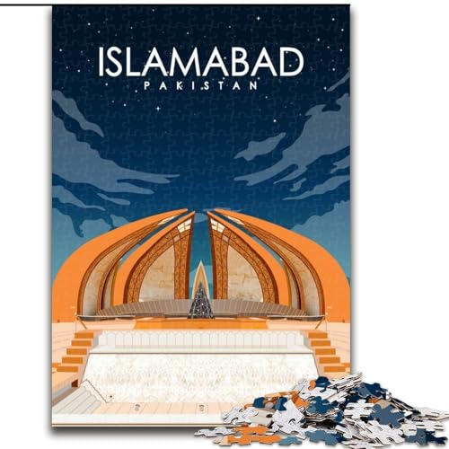 Puzzles für Teenager, 1000 Puzzles, Islamabad, Pakistan, geeignet für Personen ab 14 Jahren, Lernspiele, Wichtelgeschenke, 26x38cm von ABKMXDKZ