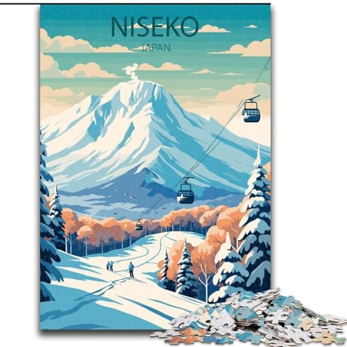 Puzzles für Teenager 1000 Niseko Japan, für Kinder ab 14 Jahren, Lernspiel, Herausforderung, Spielzeug, Geschenk zum Geburtstag, 50x75cm von ABKMXDKZ