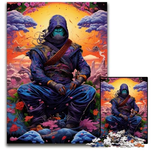 1000 teiliges Fantasy Puzzle mit japanischen Ninjas für Erwachsene Anspruchsvolles Denkspiel für Teenager Spaß für den Familienspielabend 1000 Teile (75 x 50 cm) von ABKXDMZK