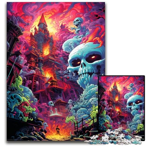 1000 teiliges Puzzle „Monsterwelt“ für Erwachsene anspruchsvolles Denkspiel für Teenager Spaß für den Familienspieleabend 1000 Teile (75 x 50 cm) von ABKXDMZK