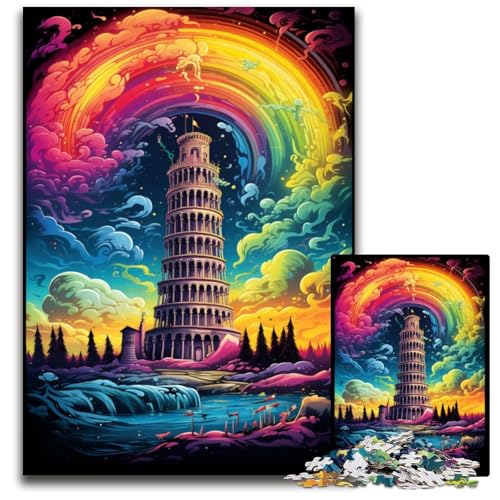 1000 teiliges Puzzle „Schiefer Turm von Pisa Italien“ Holzpuzzle Denkspiel interaktives Familienspiel geeignet für Kinder ab 1000 Jahren 1000 Teile (75 x 50 cm) von ABKXDMZK