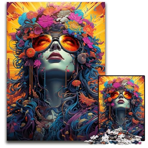 1000 teiliges Puzzle für Erwachsene Blumengöttin Puzzles für Erwachsene entspannende Unterhaltung Heimdekoration 1000 Teile (75 x 50 cm) von ABKXDMZK