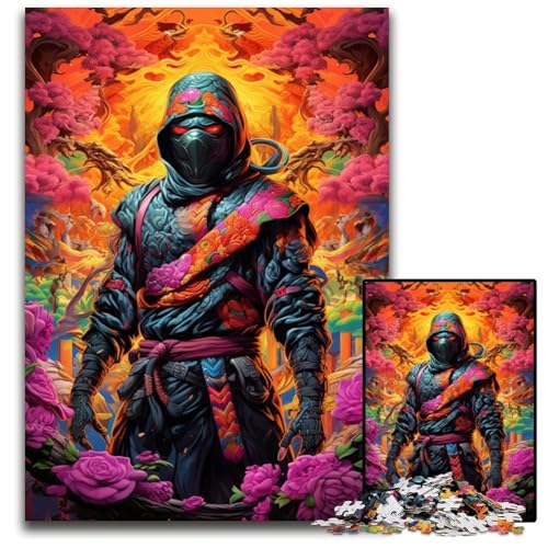 1000 teiliges Puzzle für Erwachsene Fantasy Puzzle mit japanischen Ninjas für Erwachsene entspannende Unterhaltung Heimdekoration 1000 Teile (75 x 50 cm) von ABKXDMZK